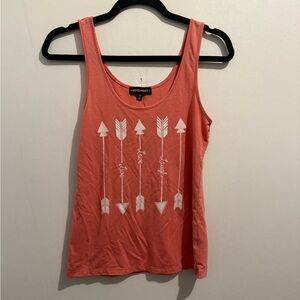 🧡 Inspired Hearts Coral Tank with White Arrows